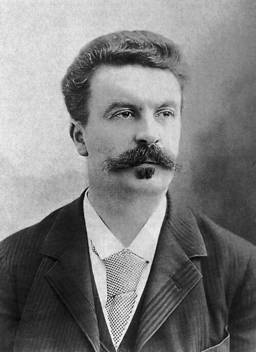 ギ・ド・モーパッサン（1850–1893）の肖像写真、ナダール撮影、1888年